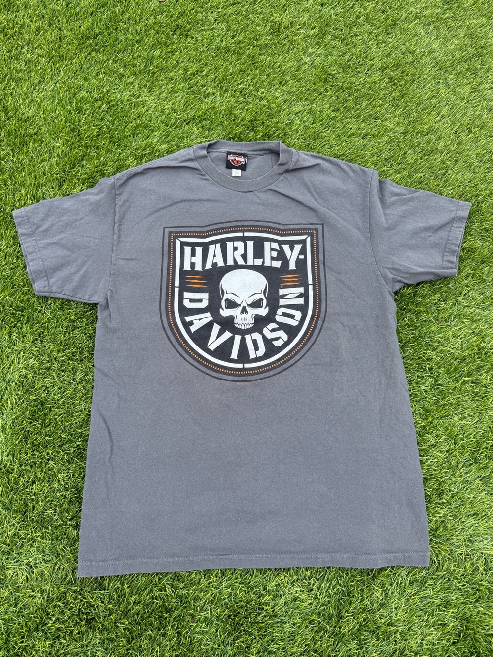Harley-Davidson Charcoal Shield Skull Short Sleeve Tee Albuquerque, NM -Size L